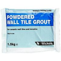 Wickes Powdered Wall Tile Grout White 1.5kg