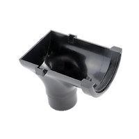 Wickes Black Minline Gutter External Outlet