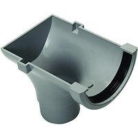 wickes grey minline gutter external outlet