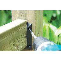 Wickes Deck Railing Kit Hanger Brackets 97x61mm Black 2 Pack