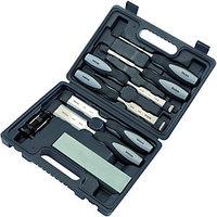 wickes powagrip wood chisel set honing guide sharpening stone 8 piece