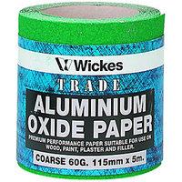 Wickes Aluminium Oxide Paper Sanding Roll Coarse 5m