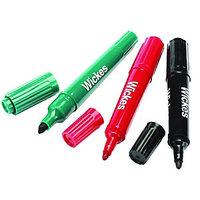 Wickes Permanent Twin Tip Marker Pens Pack 3