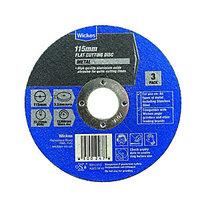 Wickes Metal Flat Cutting Disc 115mm Pack 3