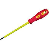 Wickes VDE 3mm Soft Grip Slotted Screwdriver 100mm