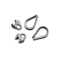 wickes bright zinc plated thimble clamp set 4mm pack 4