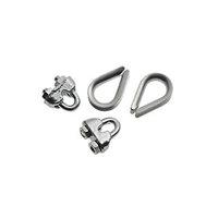 Wickes Bright Zinc Plated Thimble & Clamp Set 3mm Pack 4