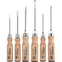 Wiha 162HK6SO 07149 Wooden Slotted/ Phillips Screwdriver Set - 6pc