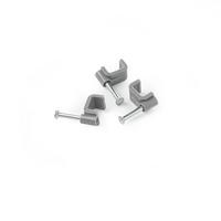 Wilko Twin Cable Clip 1.0mm Grey 100pk