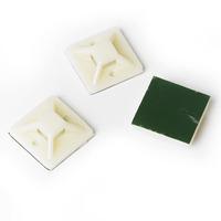 Wilko White Tie Mounts 25 x 25mm 20pk