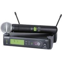 Wireless microphone set Shure SLX24E/SM58 Transfer type:Radio incl. clip