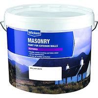 Wickes Textured Masonry Paint White 10L