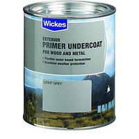 Wickes Exterior Primer Undercoat Paint Dark Grey 750ml