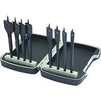 Wickes Wood Bit Flat 8 Pce in Plastic Case