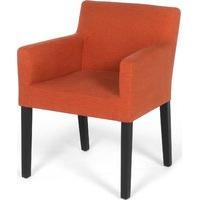 Wilton Carver Dining Chair, Retro Orange and Birch Black