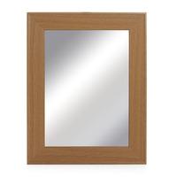 wilko oak effect mirror small 41 x 52cm