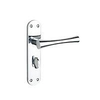 wickes bella bathroom handles pair polished chrome finish