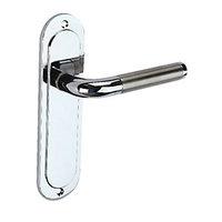 Wickes Vittore Latch Handles Pair Polished Chrome & Matt Finish