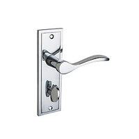 Wickes Bravo Bathroom Handles Pair Polished Chrome Finish