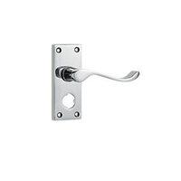 Wickes Monaco Victorian Scroll Privacy Handles Pair Chrome Finish