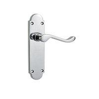 Wickes Vancouver Victorian Shaped Latch Handles Pair Chrome Finish