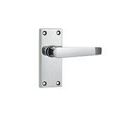 Wickes New York Victorian Straight Latch Handles Pair Chrome Finish