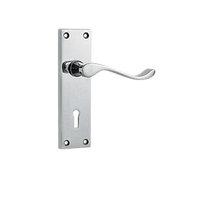 wickes monaco victorian scroll lock handles pair chrome finish