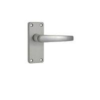 Wickes Contract Latch Handles Pair Satin Aluminium