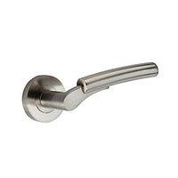 wickes siena round rose handles pair chrome satin nickel finish