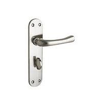 Wickes Gianni Bathroom Handles Pair Satin Nickel Finish