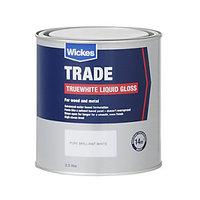 Wickes Truewhite Liquid Gloss Paint - Pure Brilliant White 2.5L