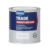 Wickes Truewhite Liquid Gloss Paint - Pure Brilliant White 1L