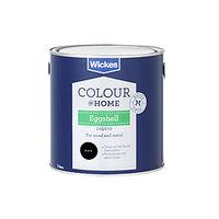 Wickes Trade Eggshell Paint Black 1L