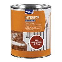 Wickes Quick Drying Interior Varnish Red Mahogany Gloss 750ml