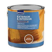 wickes woodstain brown mahogany 25l