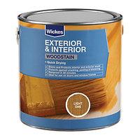 wickes woodstain light oak 25l