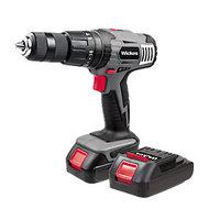 wickes 18v li ion cordless combi drill with 2 batteries