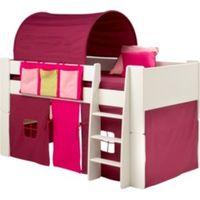 Wizard Single Mid Sleeper Bed with Pink Accessories