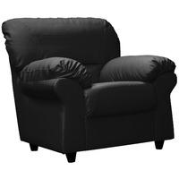 wilmot leather armchair black