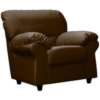Wilmot Leather Armchair Brown