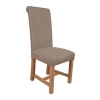 Winslow Herringbone Brown Fabric Dining Chairs (Pair)