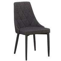 Wilkinson Modern Dining Chair In Dark Grey Fabric