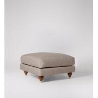 winston ottoman in harbour grey house linen blend dark beech feet