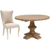 Willis and Gambier Revival Hampstead Round Dining Set with 4 Barcelona Script Back Chairs