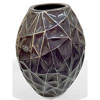 Wilde Java Crystal Grey Oval Vase