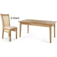 willis and gambier spirit oak 4 6 seater dining table with 6 chairs