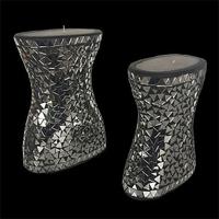 wilde java mosaic oval candle set of 2