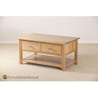 Windsor Oak Coffee Table - 2 Drawer