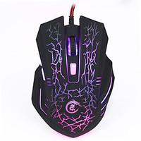 Wired Optical LED Colorful Backlight Adjustable 1200-5500DPI 6 Buttons USB Gaming Game Mouse Mice For PC Computer Laptop