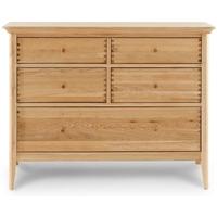 willis and gambier spirit oak 5 drawer chest